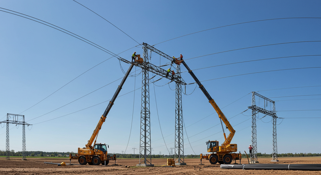 electric tower installation