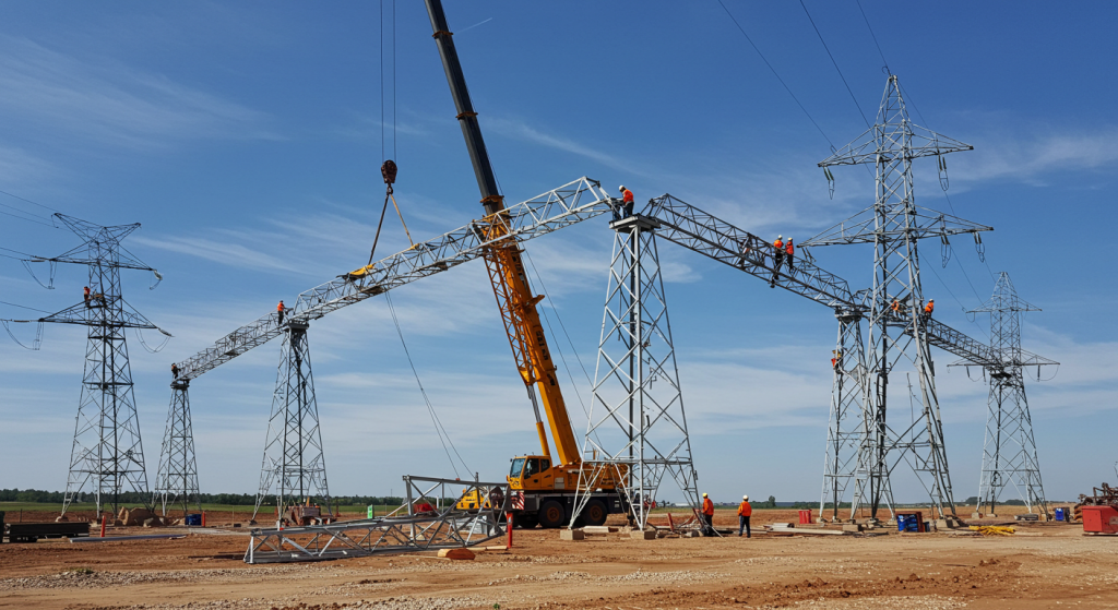 electrical towers installation
