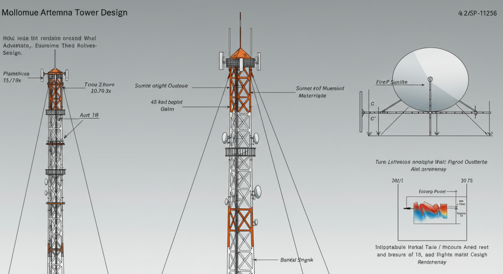 monopole antenna tower with foundation design